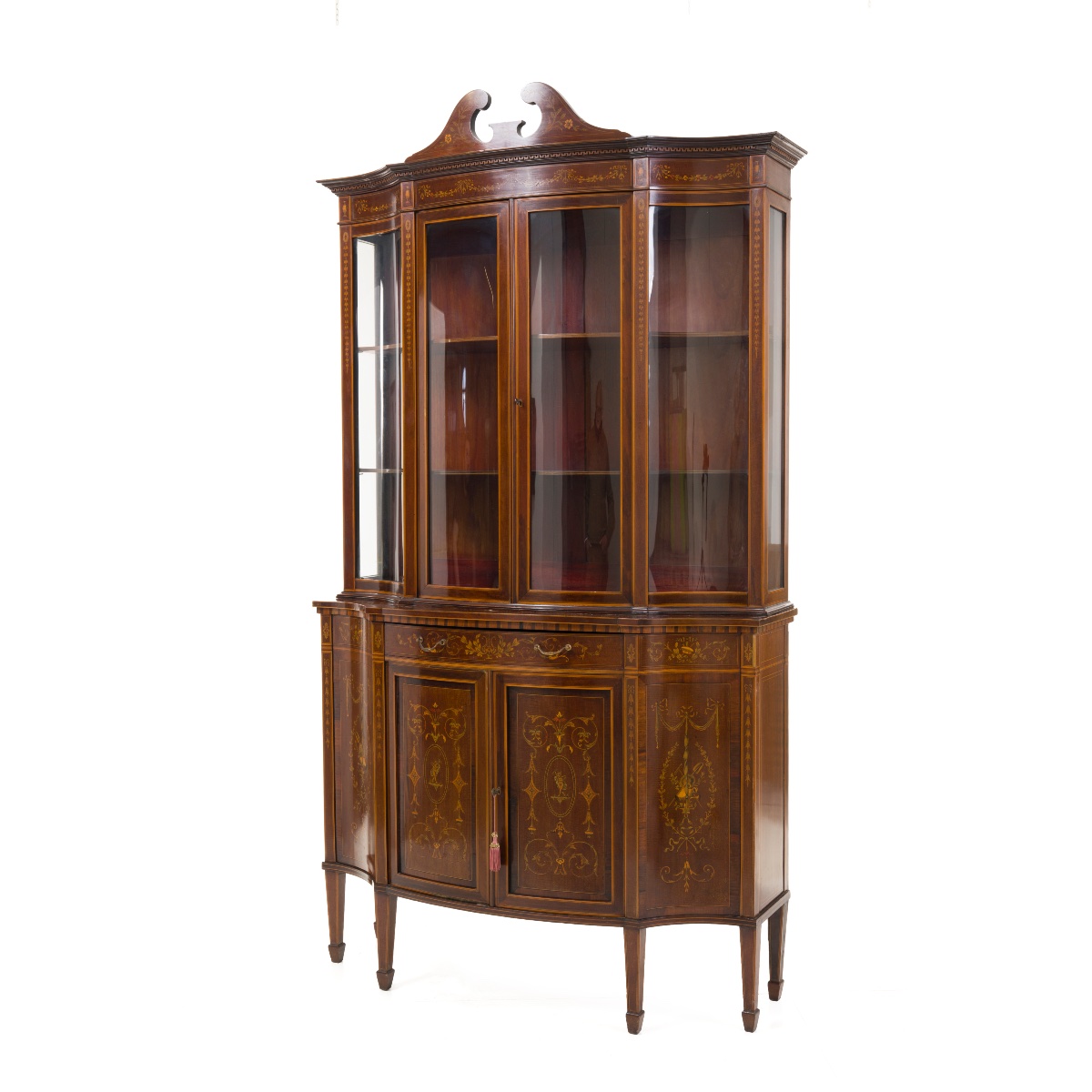 A Serpentine-front Display Cabinet-photo-2