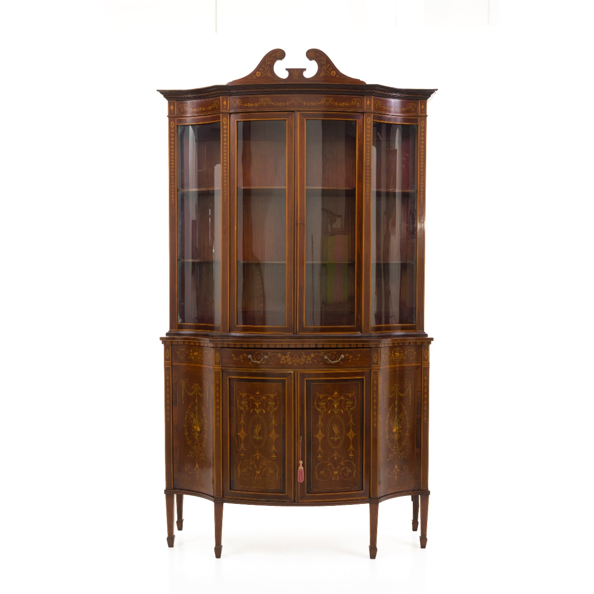 A Serpentine-front Display Cabinet