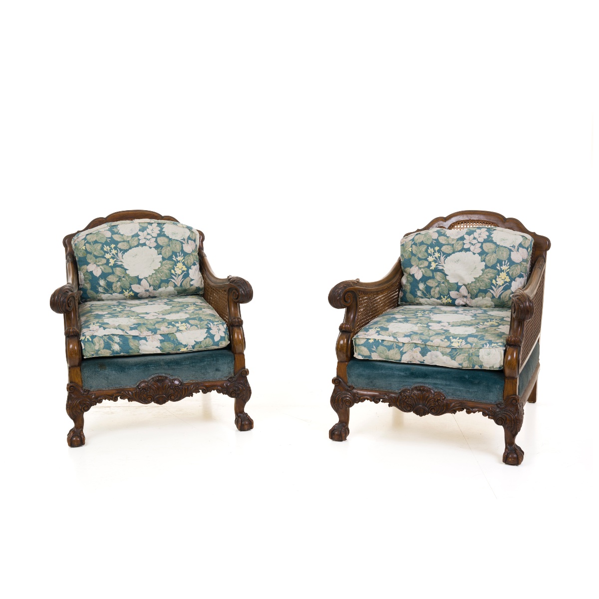Canapé et deux fauteuils de style Chippendale-photo-3
