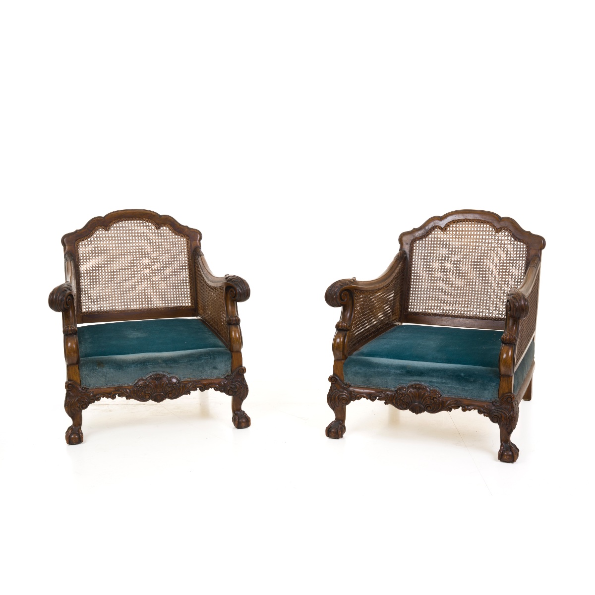 Canapé et deux fauteuils de style Chippendale-photo-1