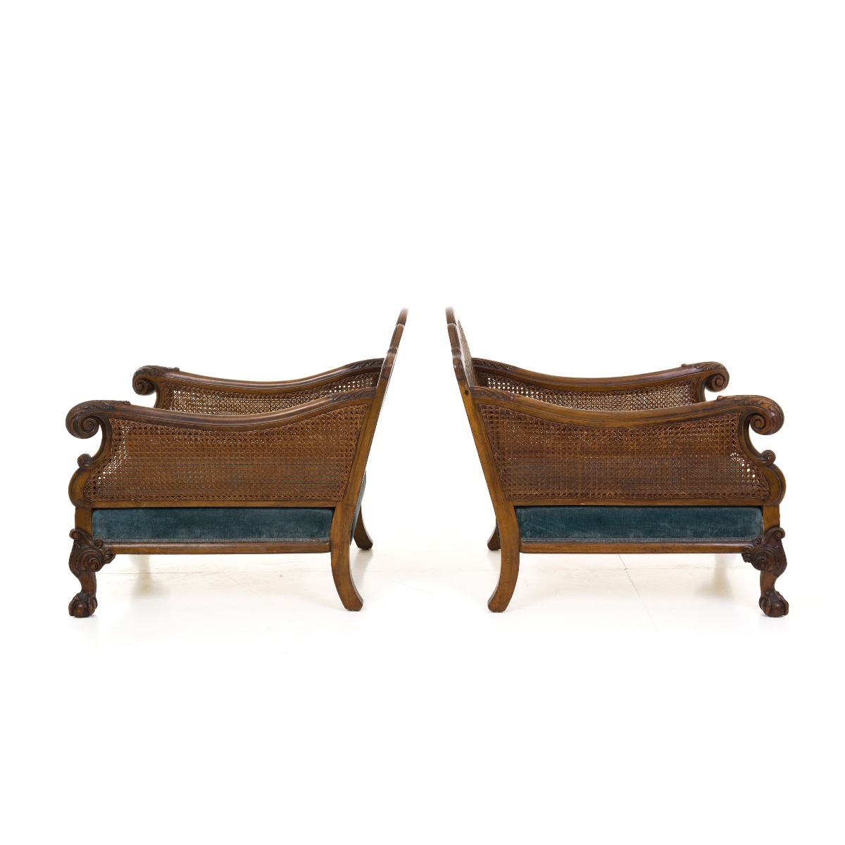 Canapé et deux fauteuils de style Chippendale-photo-4