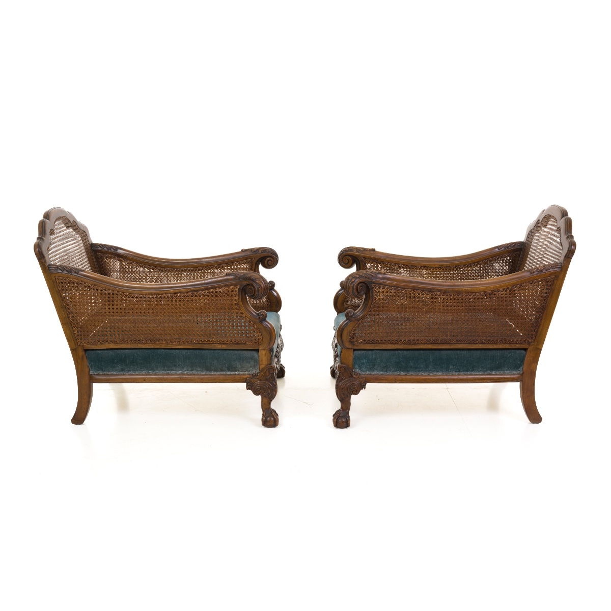 Canapé et deux fauteuils de style Chippendale-photo-5