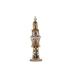 Porte-parfum en argent doré