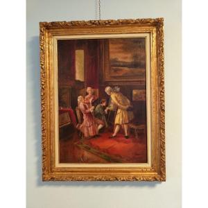 Peinture à l'huile sur toile « Alberto Rossi »