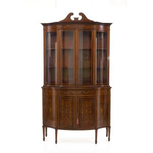 A Serpentine-front Display Cabinet