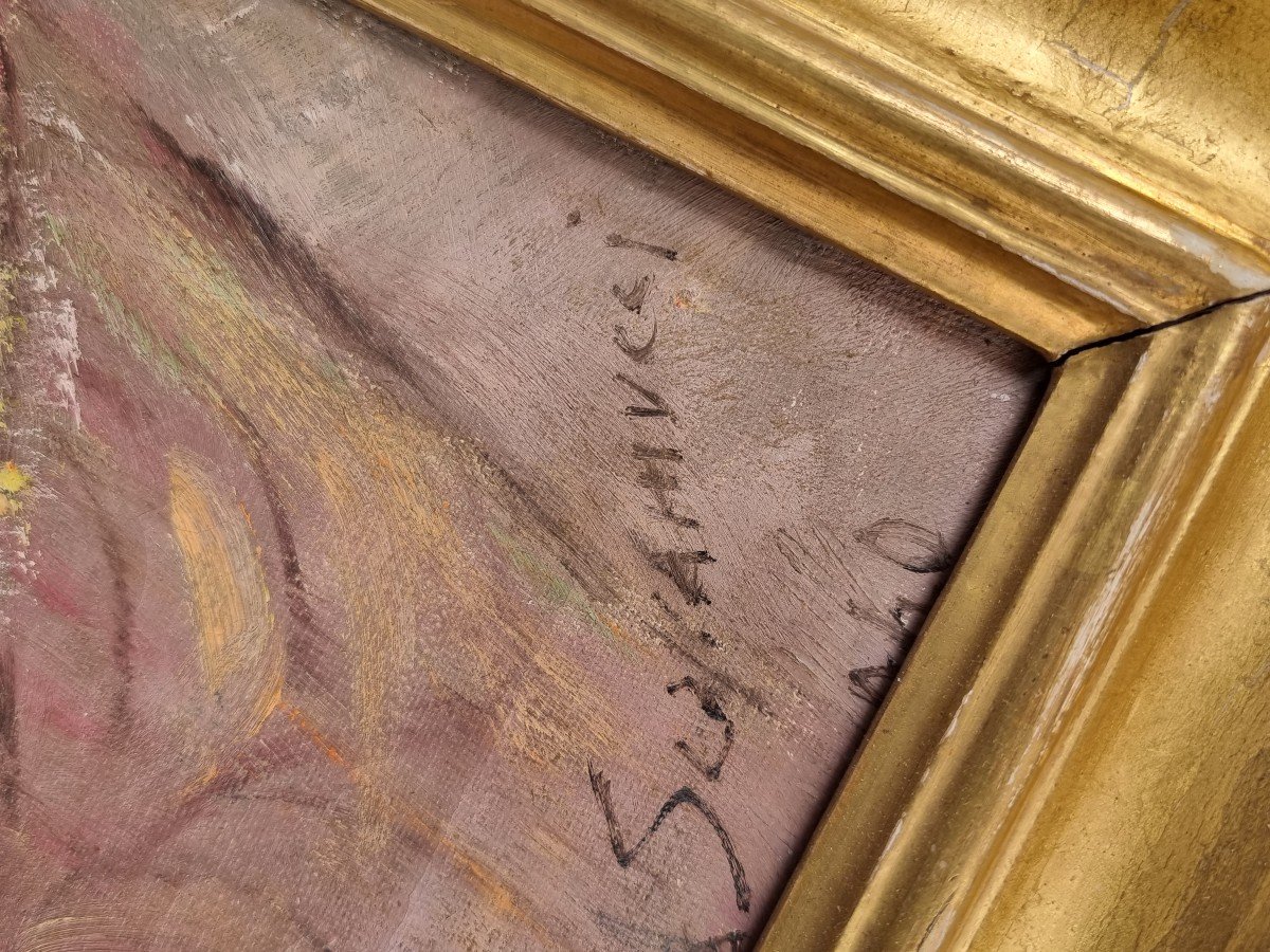 Portrait Of A Young Woman Signed Scaramucci, 1940-photo-3