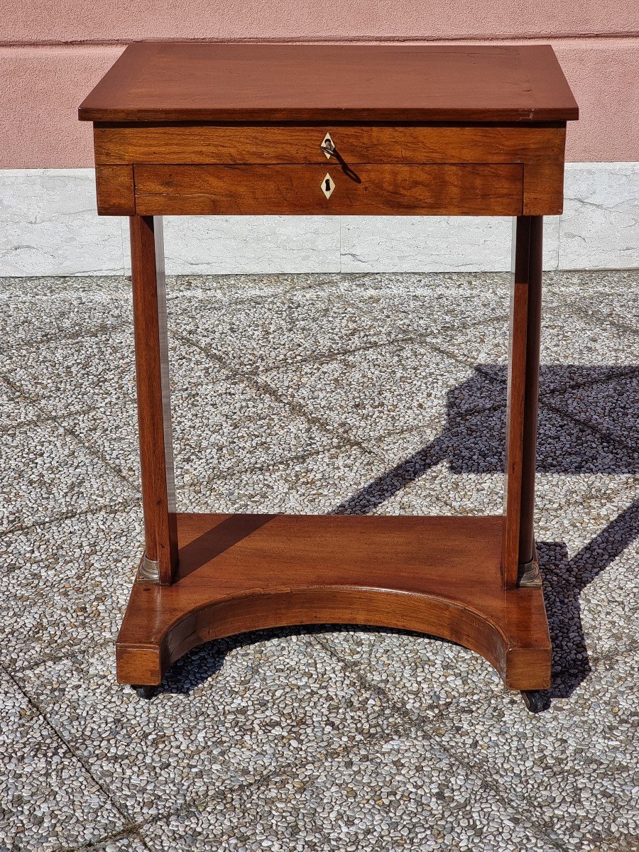 Console De Style Empire Plaquée Acajou-photo-6