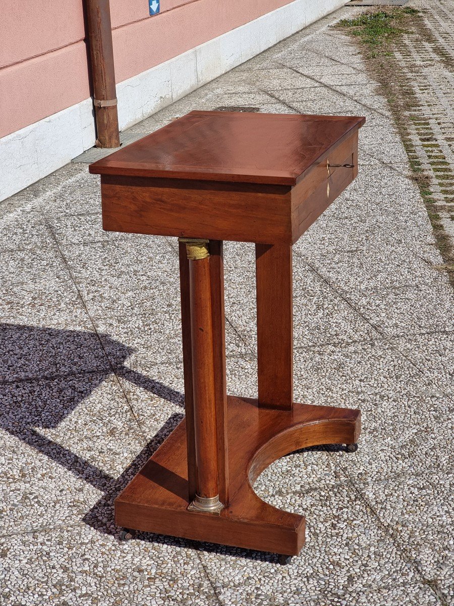  Console De Style Empire Plaquée Acajou-photo-7