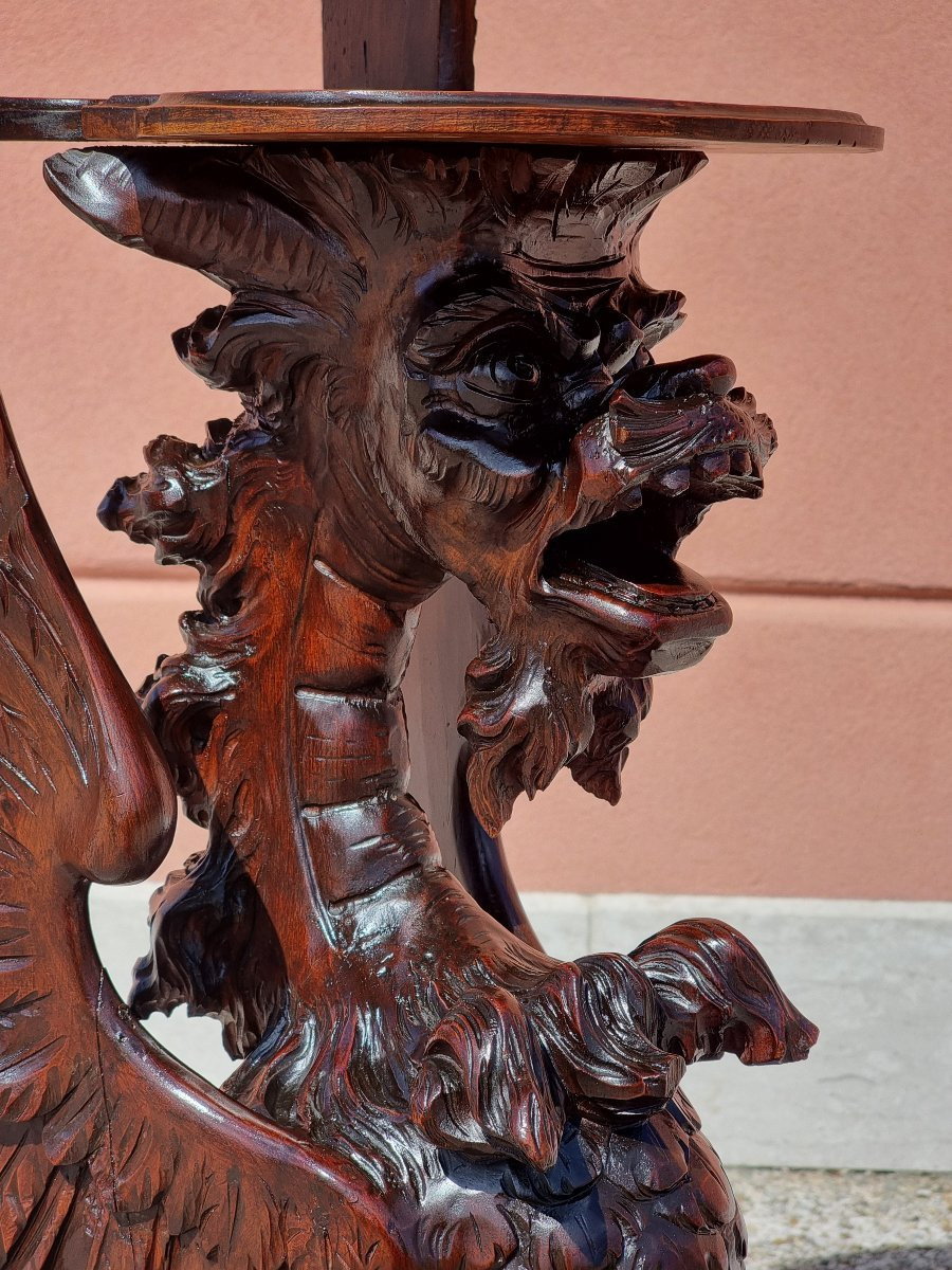 élégant Porte-plantes Sculpté, Dans Le Style De Gabriele Viardot, Début Du XXe Siècle-photo-7