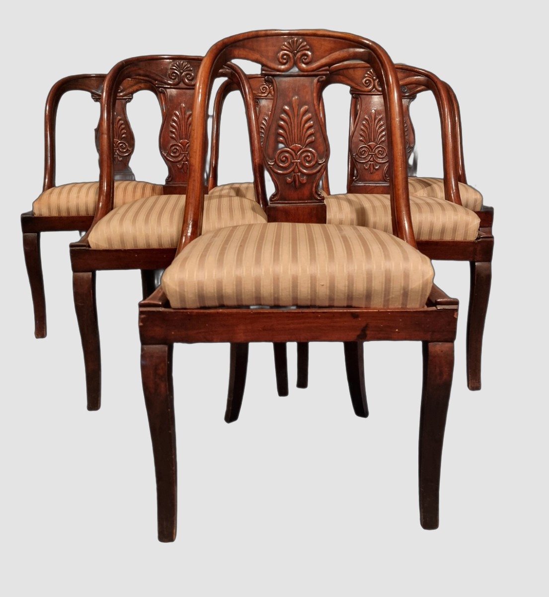 Set Of 6 "gondola" Chairs – Charles X, Veneto, Circa 1830