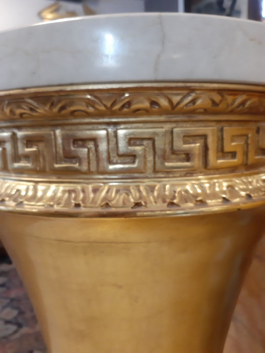 Pair Of Gilt Empire-style Columns – Italy, 1980s-photo-4