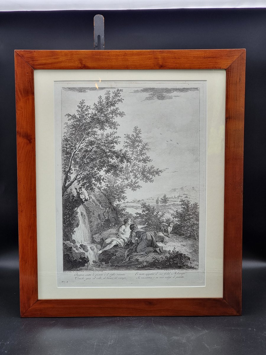 Paire De Gravures Calcographiques – Francesco Zuccarelli / Joseph Wagner – Venise, XVIIIe Siècl-photo-3