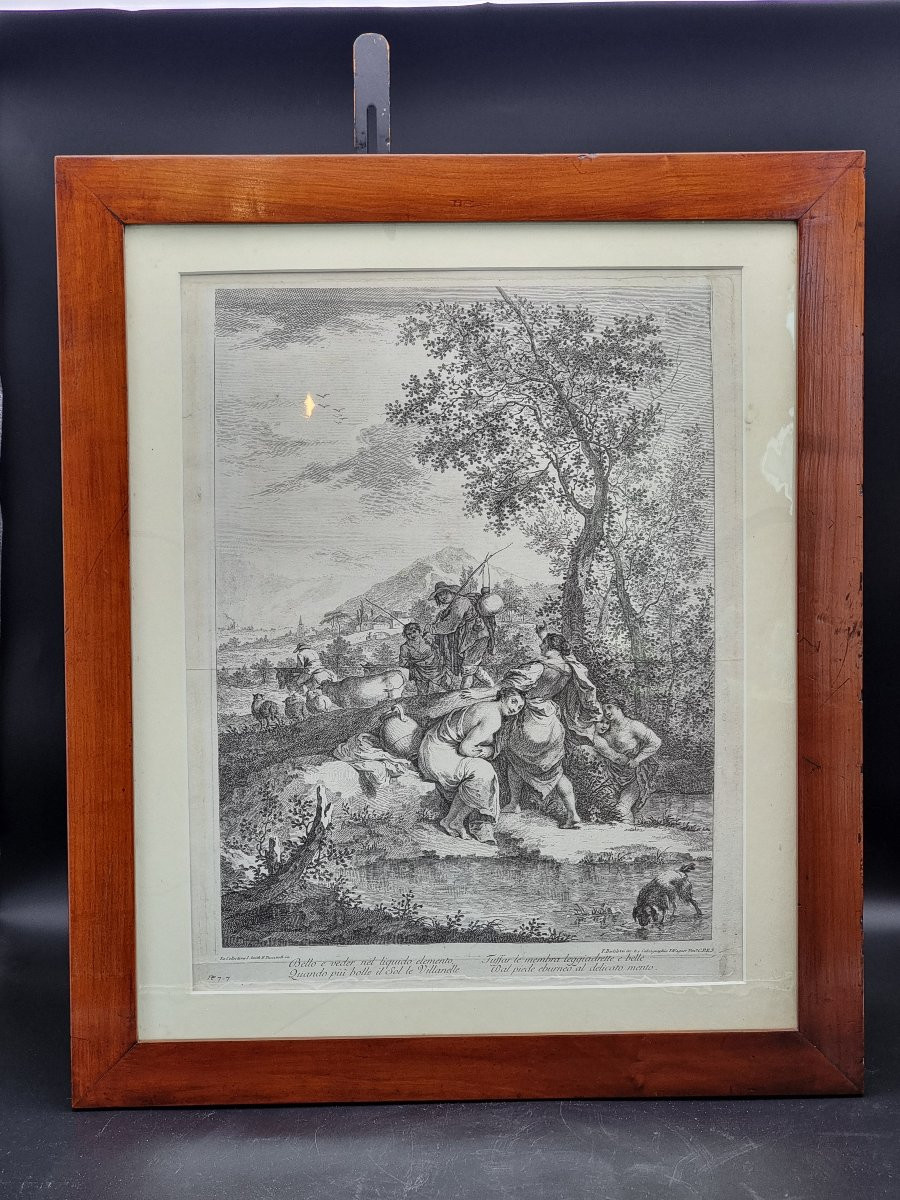 Paire De Gravures Calcographiques – Francesco Zuccarelli / Joseph Wagner – Venise, XVIIIe Siècl-photo-4