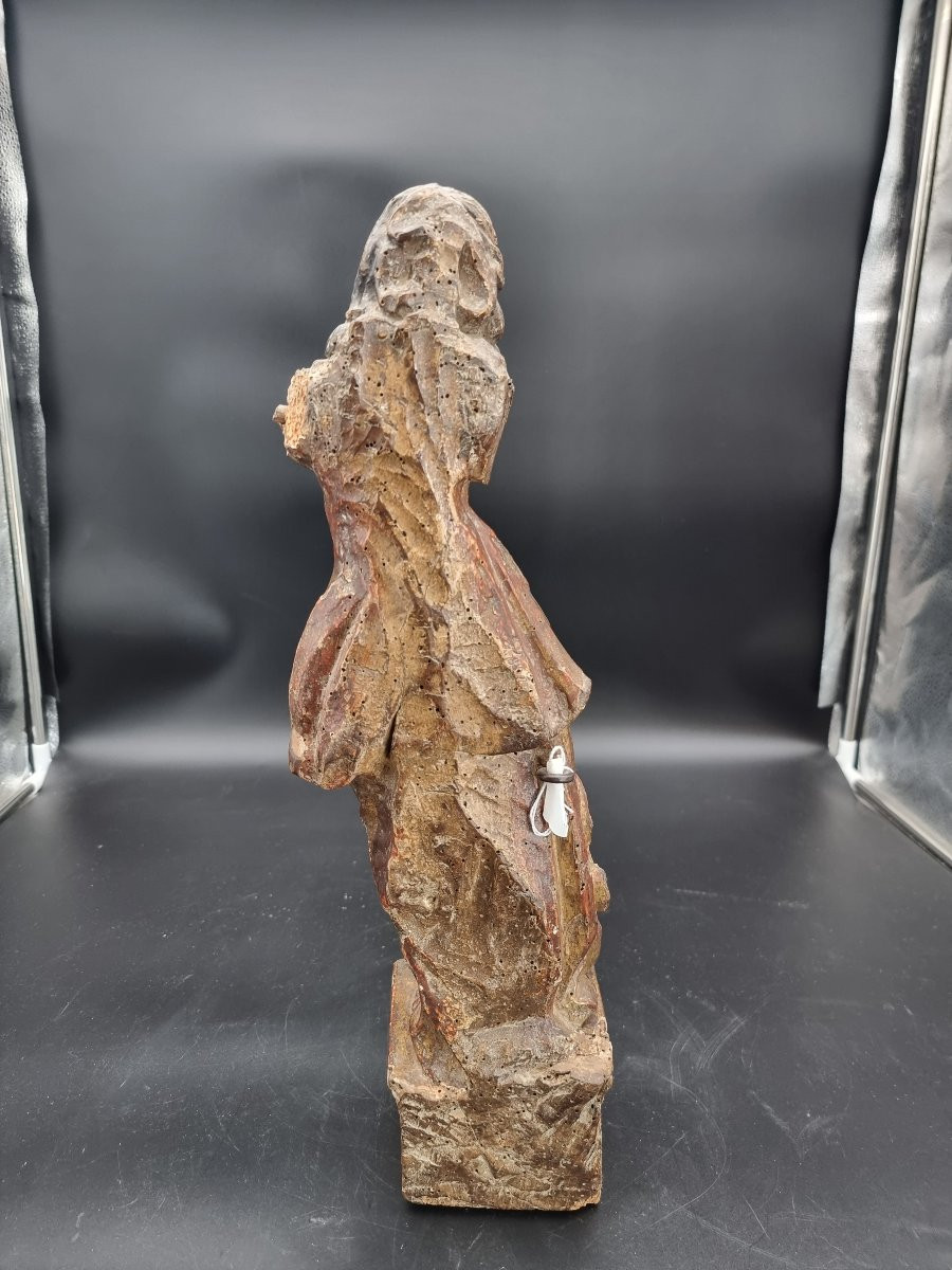 Sculpture En Bois Doré Et Polychrome, Nord De L’italie, Début Du XVIIIe Siècle-photo-1