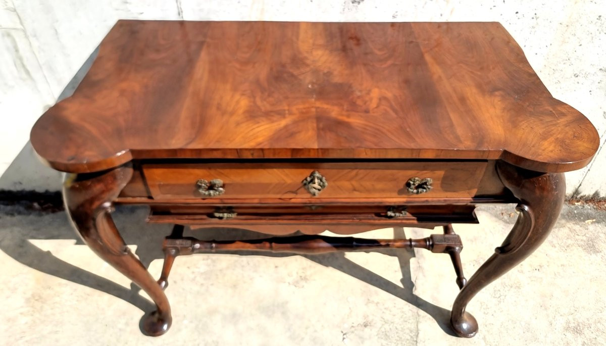 Ferrara Console Chest Of Drawers In Walnut, 18th Century-photo-4