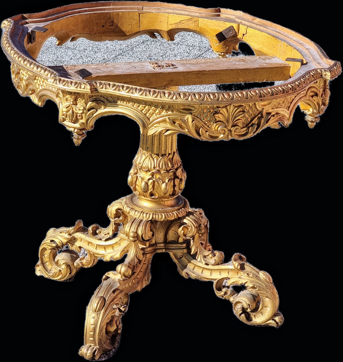 Salon noble sculpté et doré, style Charles X – XIXe siècle-photo-2
