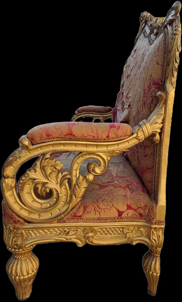Salon noble sculpté et doré, style Charles X – XIXe siècle-photo-4