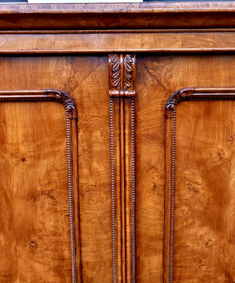 Pair Of Biedermeier Armoires In Elm Burl – Austria, Early 19th Century-photo-4