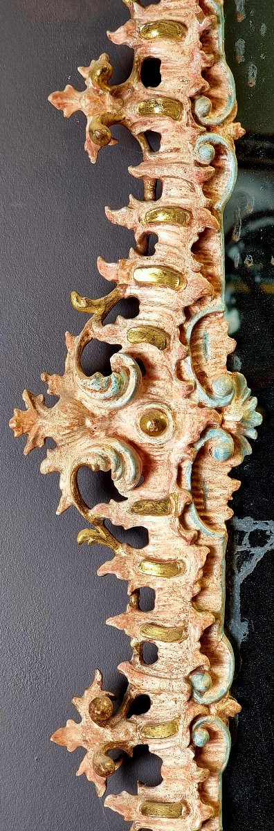 Venetian Carved, Lacquered And Gilded Mirror – Second Half Of The 19th Century-photo-3