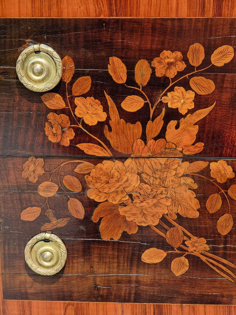 Commode française à trois tiroirs, signée P. Pioniez, fin XVIIIe siècle-photo-4