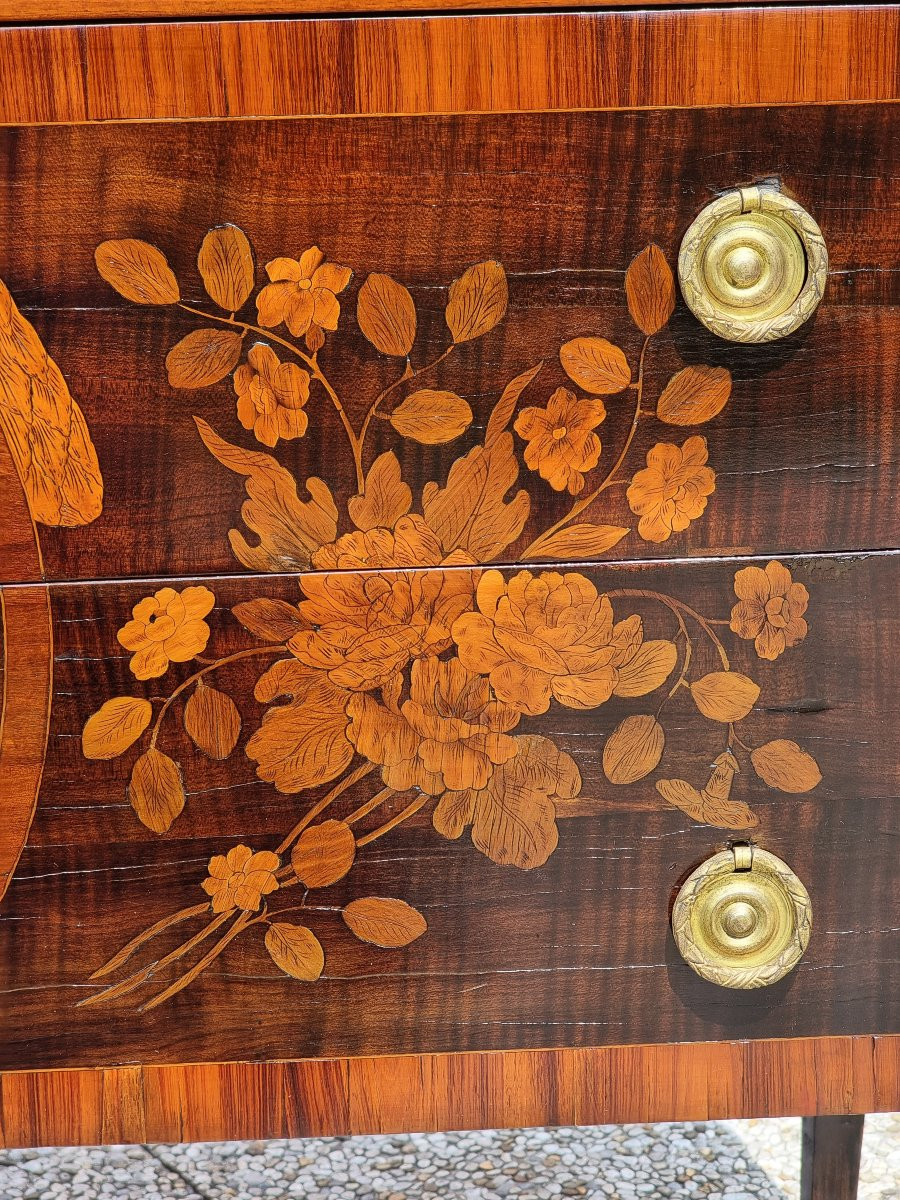 Commode française à trois tiroirs, signée P. Pioniez, fin XVIIIe siècle-photo-6