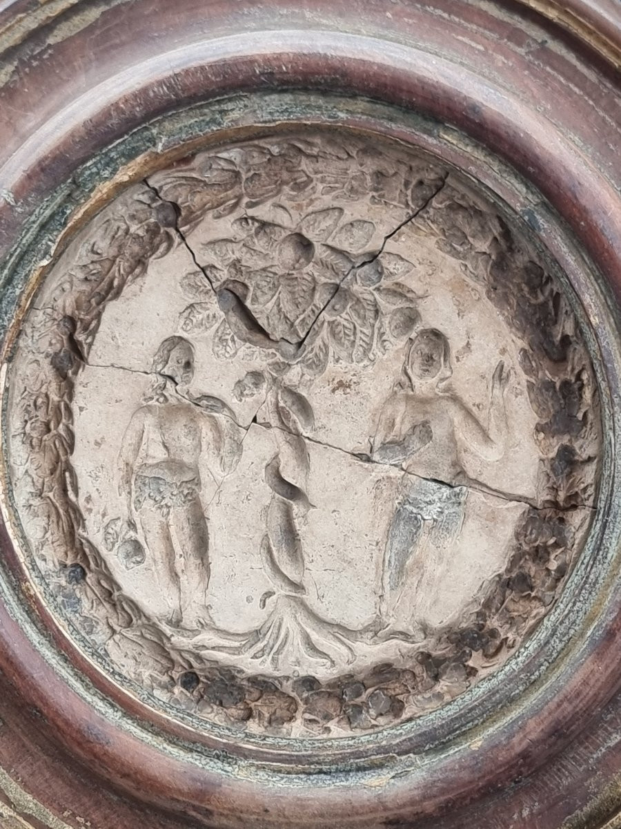 Walnut Tondo With Relief Of The Tree Of Life – Italy, 17th Century-photo-3