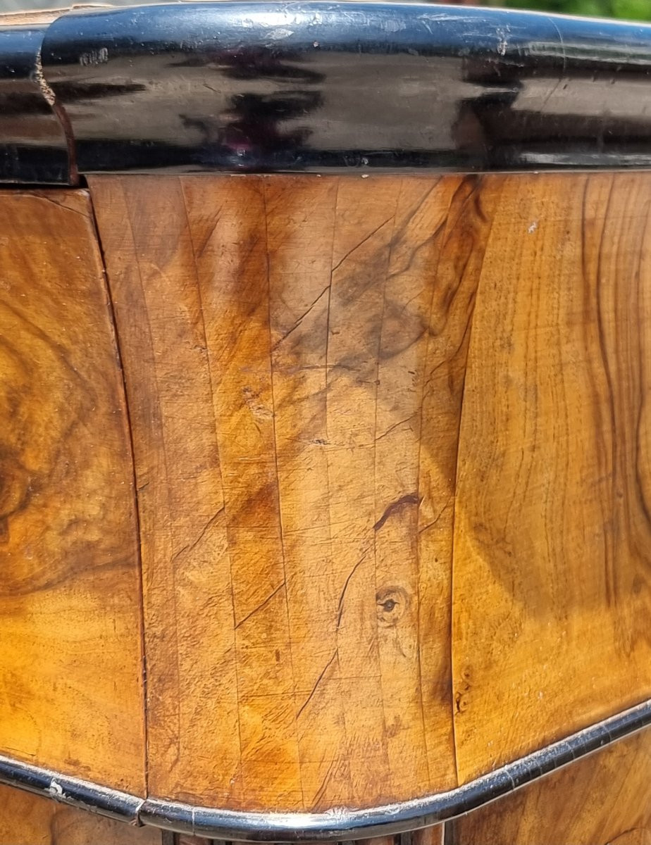 Venetian Charles X Tryptich In Burr Walnut, Circa 1830-photo-7