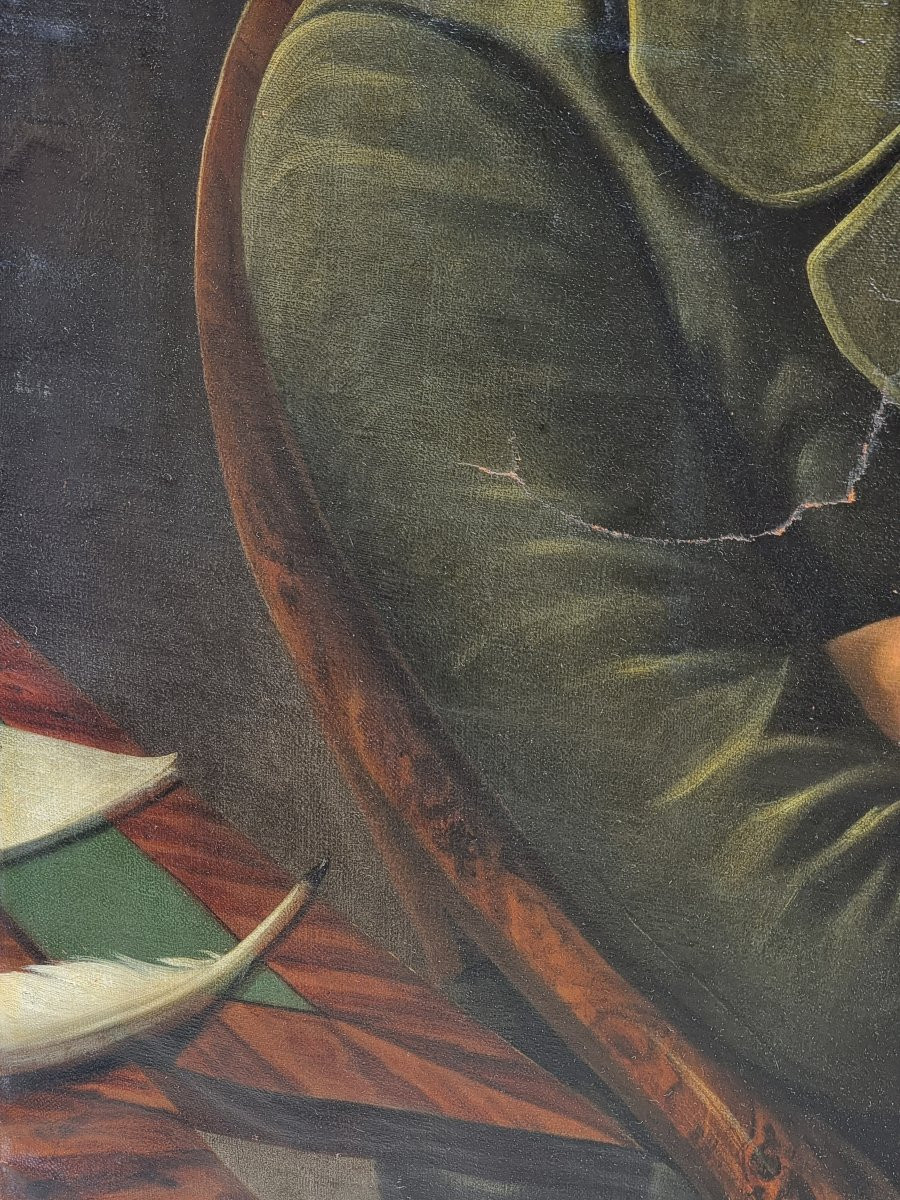 Portrait de gentilhomme – Fin XIXe siècle, grande expressivité, à restaurer-photo-4