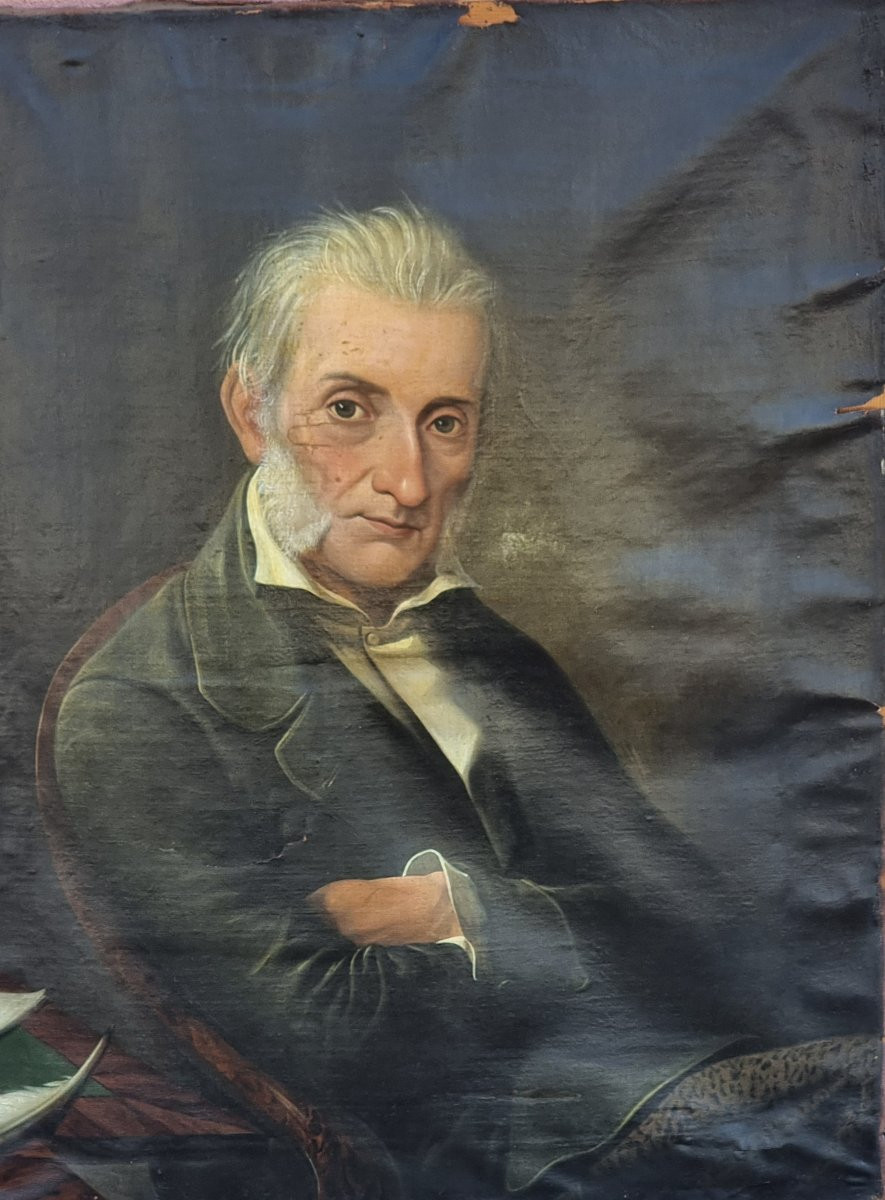 Portrait de gentilhomme – Fin XIXe siècle, grande expressivité, à restaurer-photo-3
