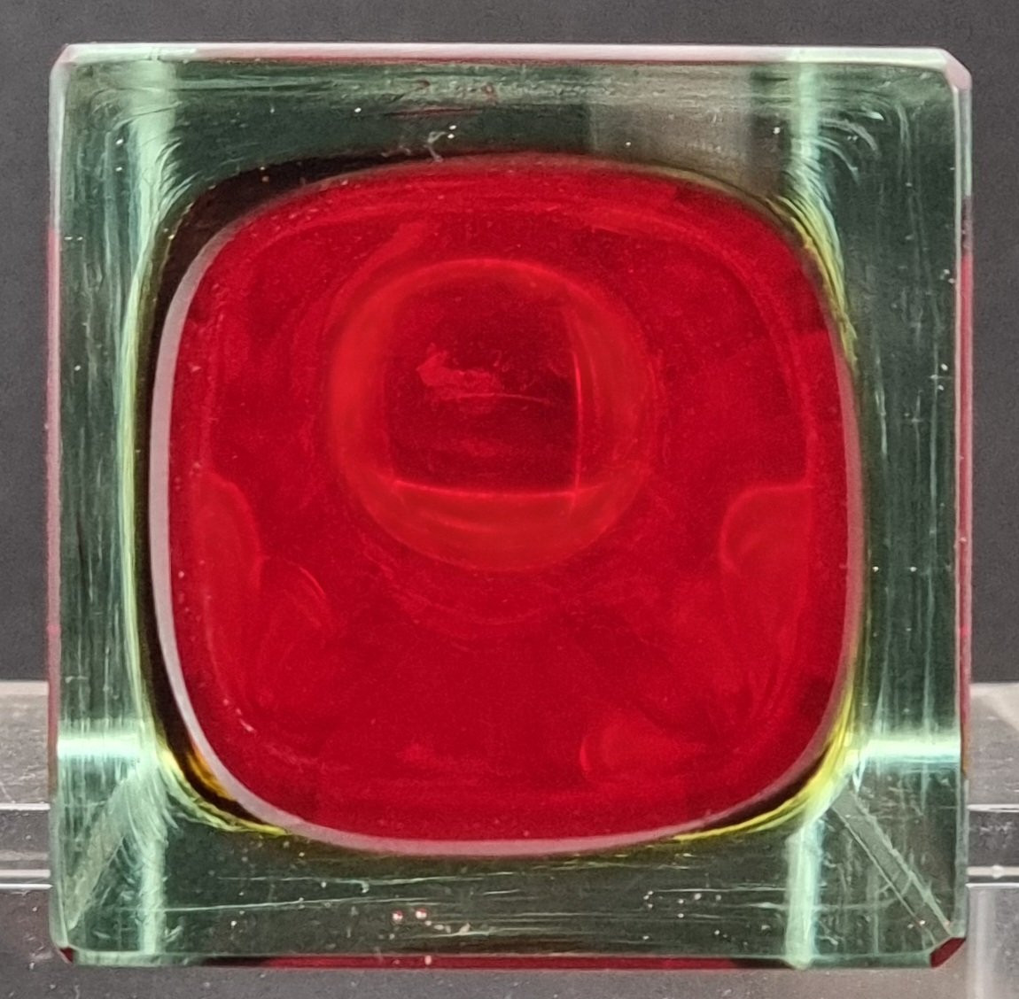 Vase en verre massif sommerso, style Murano, années 1970–1980-photo-1