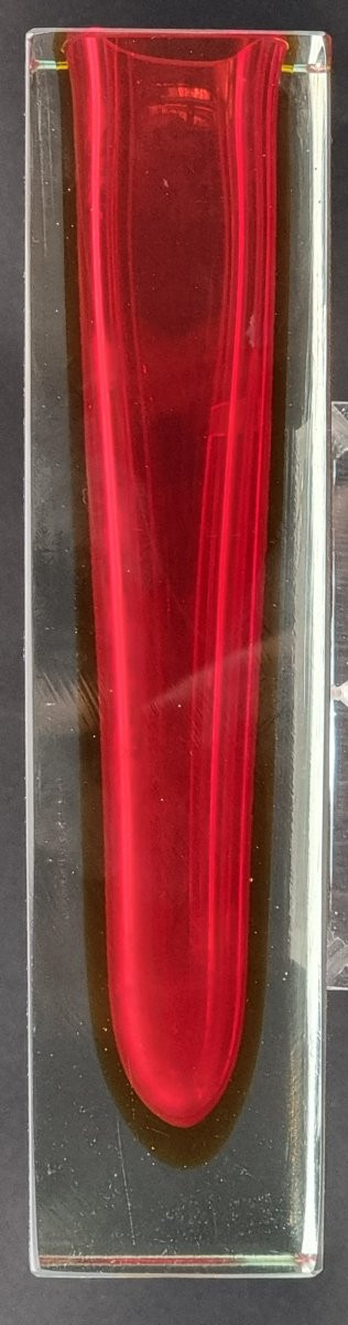 Vase en verre massif sommerso, style Murano, années 1970–1980-photo-2