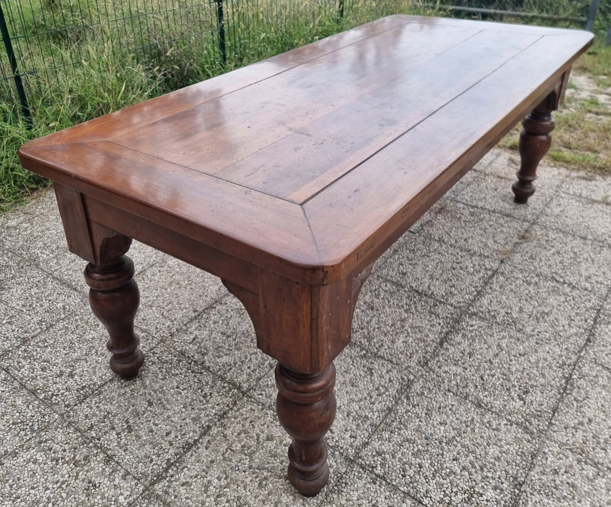 Table piémontaise en noyer, première moitié du XIXe siècle-photo-4