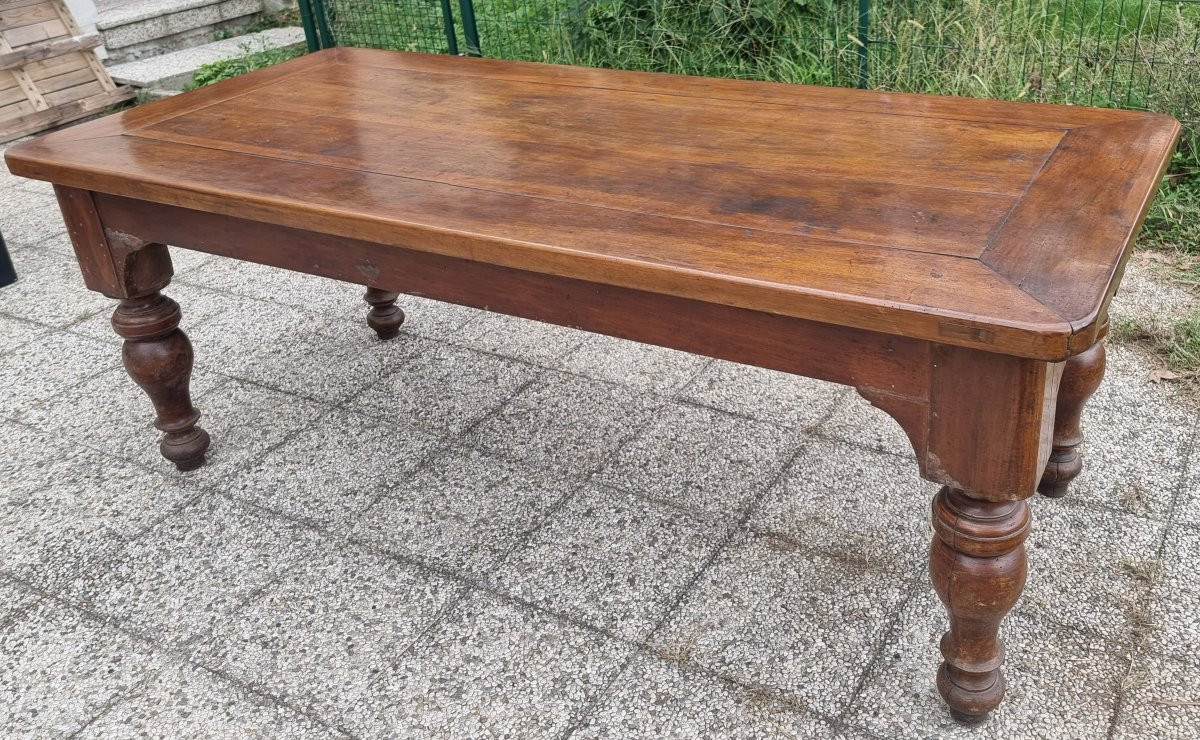 Table piémontaise en noyer, première moitié du XIXe siècle-photo-4