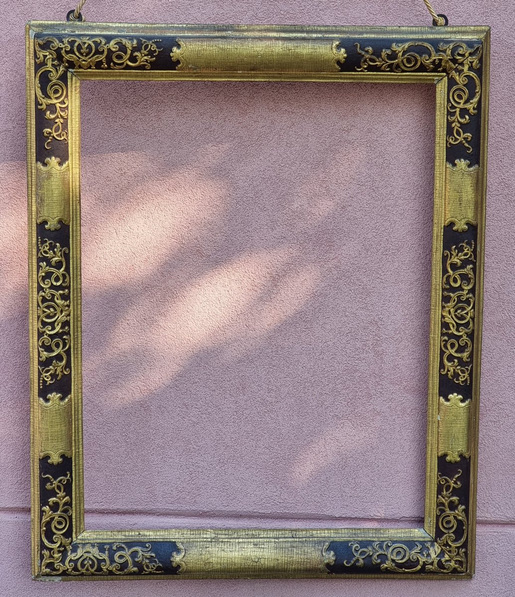 Venetian Louis XV Frame, Lacquered And Carved – 18th Century-photo-4