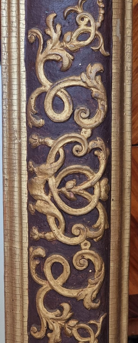 Venetian Louis XV Frame, Lacquered And Carved – 18th Century-photo-5