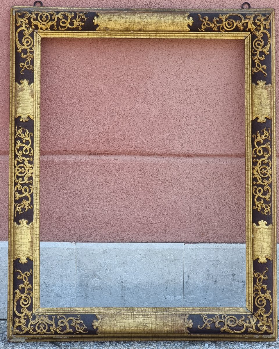 Venetian Louis XV Frame, Lacquered And Carved – 18th Century-photo-6