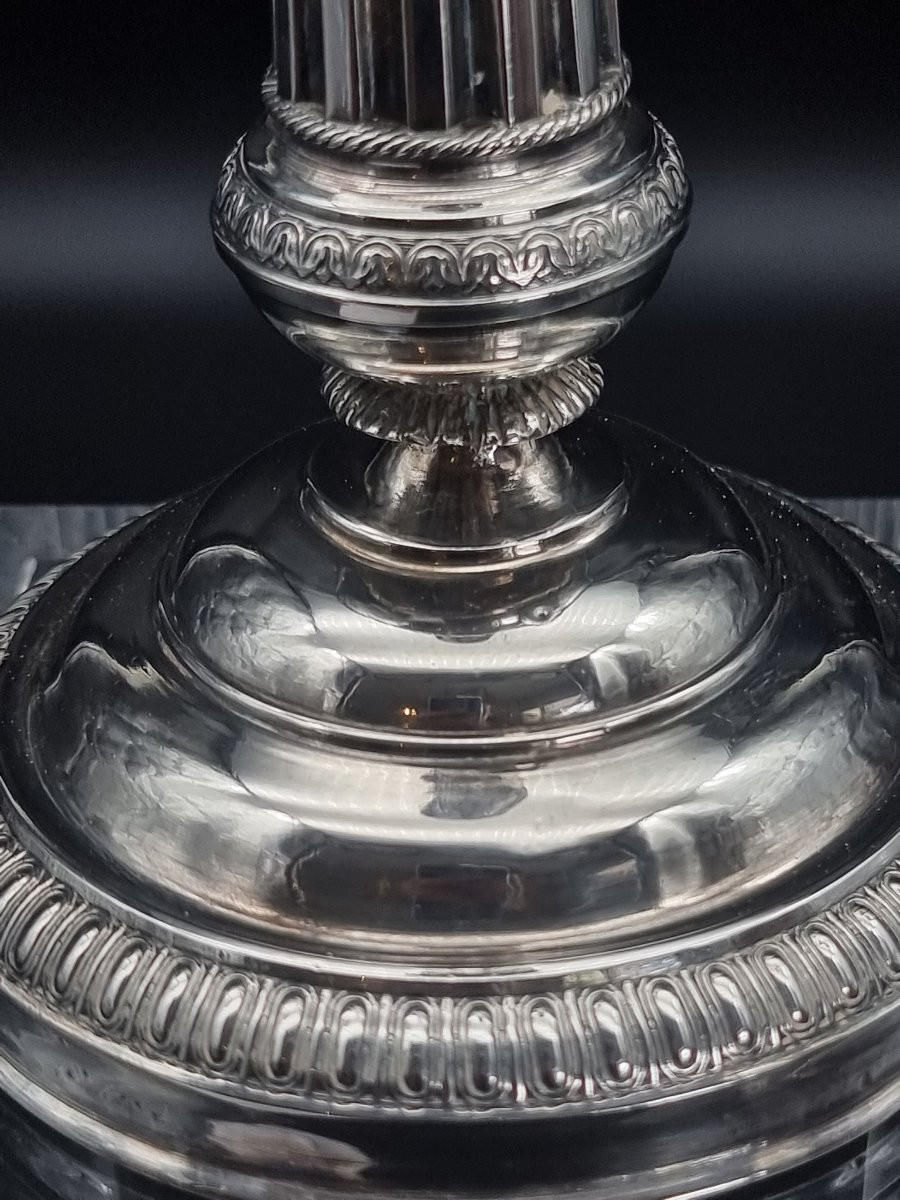 Paire de candélabres en argent, style néoclassique – début du XXe siècle-photo-7