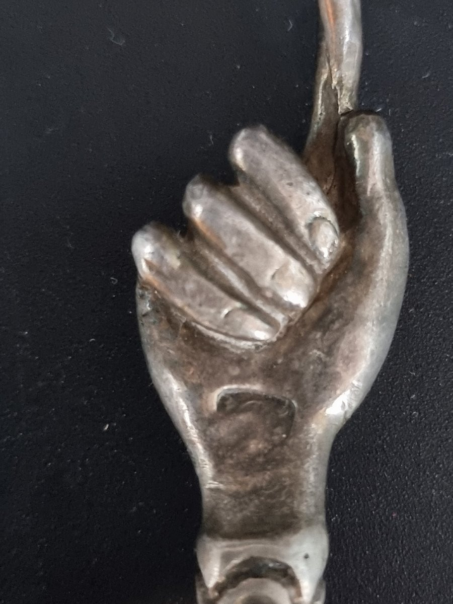 Yad de Torah ancien en argent ciselé, production russe probable, fin XIXe siècle – 22 cm, 133 g-photo-2