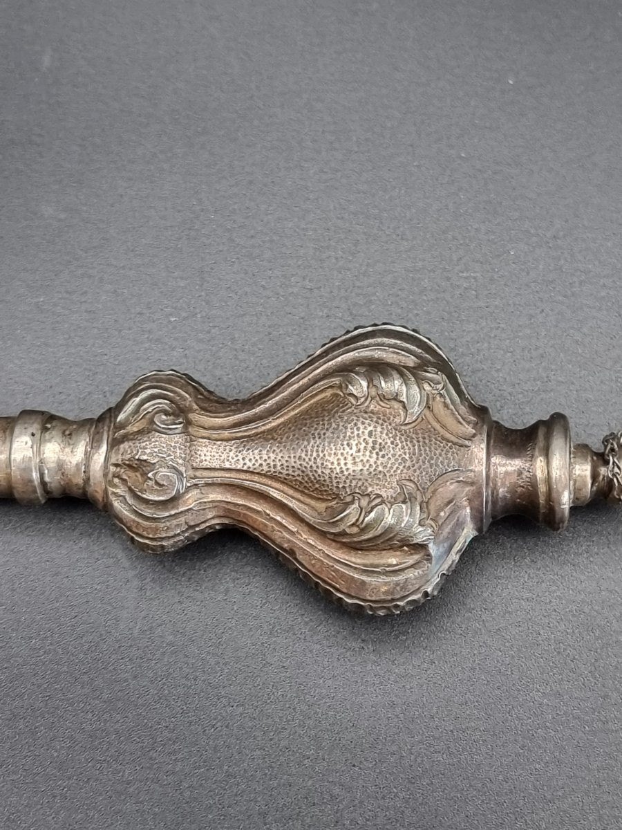 Yad de Torah ancien en argent ciselé, production russe probable, fin XIXe siècle – 22 cm, 133 g-photo-4