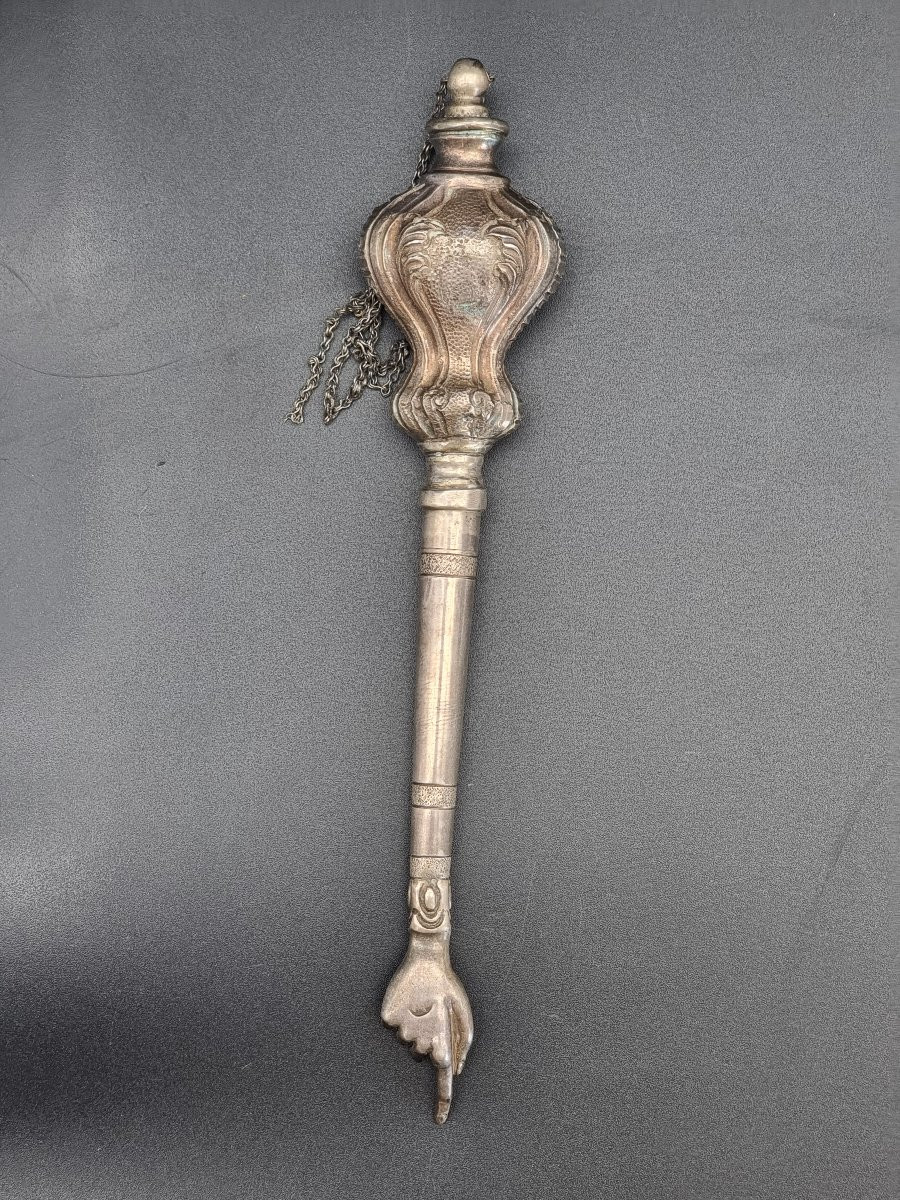 Yad de Torah ancien en argent ciselé, production russe probable, fin XIXe siècle – 22 cm, 133 g-photo-3