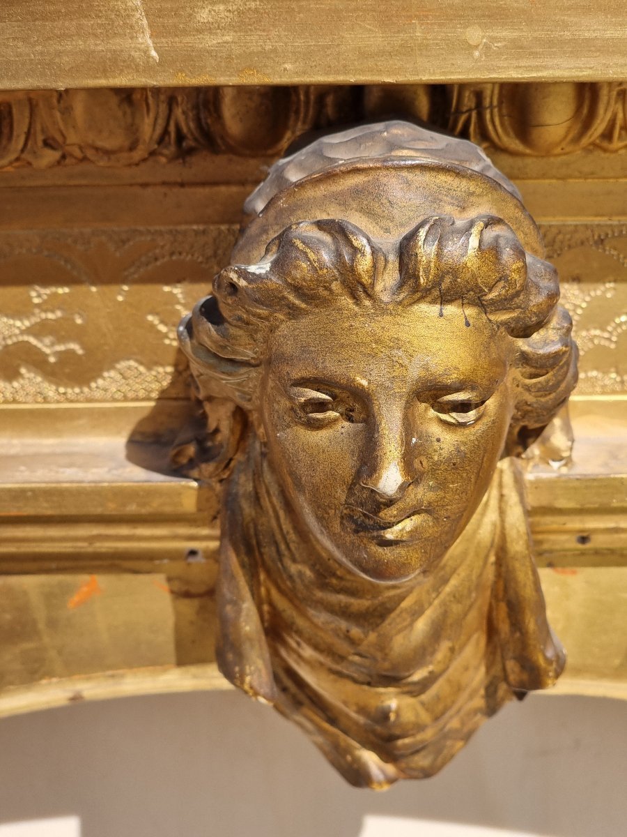 Large Decorative Gilded Pastiglia Overdoor, Northern Italy, Empire Period (early 19th Century-photo-3