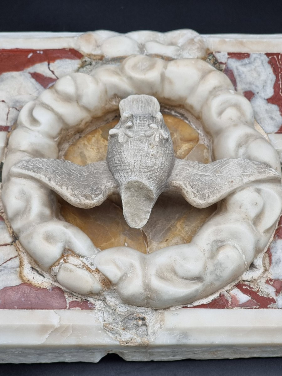 Marble Plaque With The Dove Of The Holy Spirit – Veneto, 17th Century-photo-1