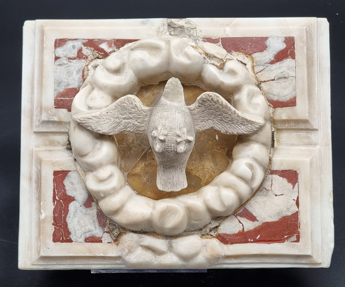 Marble Plaque With The Dove Of The Holy Spirit – Veneto, 17th Century