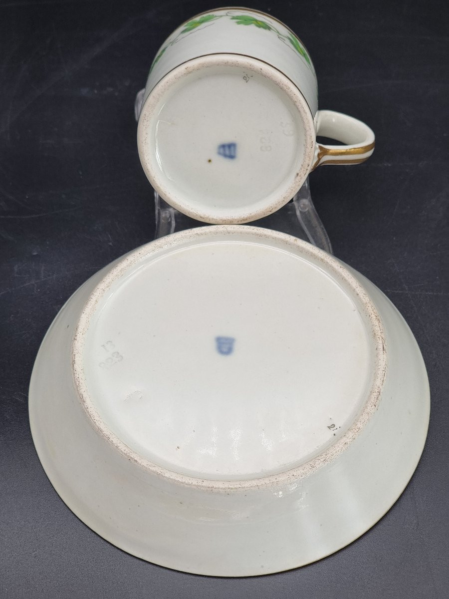 Cup And Saucer In Porcelain, Imperial Vienna Manufactory – 1823/24-photo-3