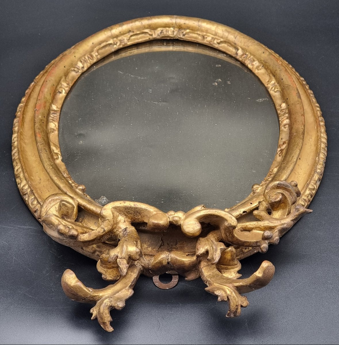 Oval Carved And Gilt Frame – Bologna, Early 18th Century-photo-2