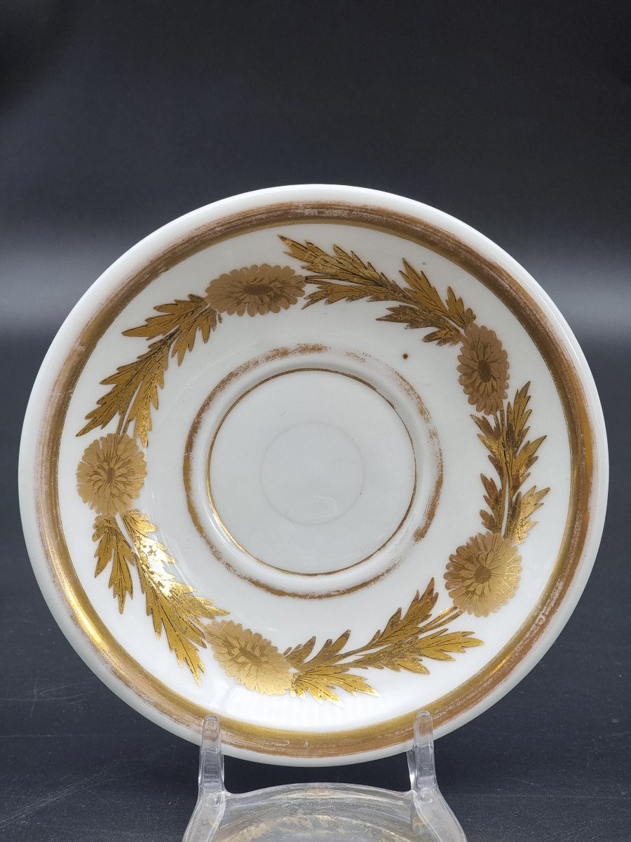 Chocolate Cup In White And Gilt Porcelain – Europe, 19th Century-photo-4