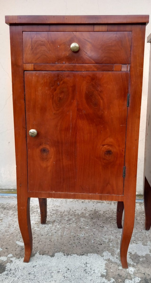 Paire de tables de chevet vénitiennes en merisier, première partie du XIXe siècle-photo-7