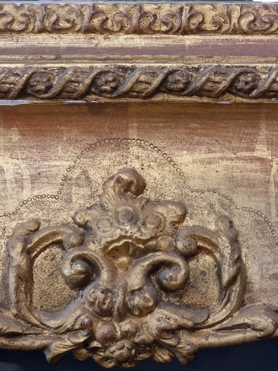 Miroir Luigi Filippo en stuc doré – Vénétie, milieu du XIXe siècle-photo-1
