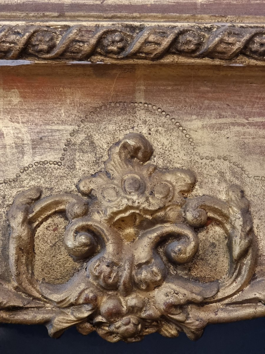 Miroir Luigi Filippo en stuc doré – Vénétie, milieu du XIXe siècle-photo-2