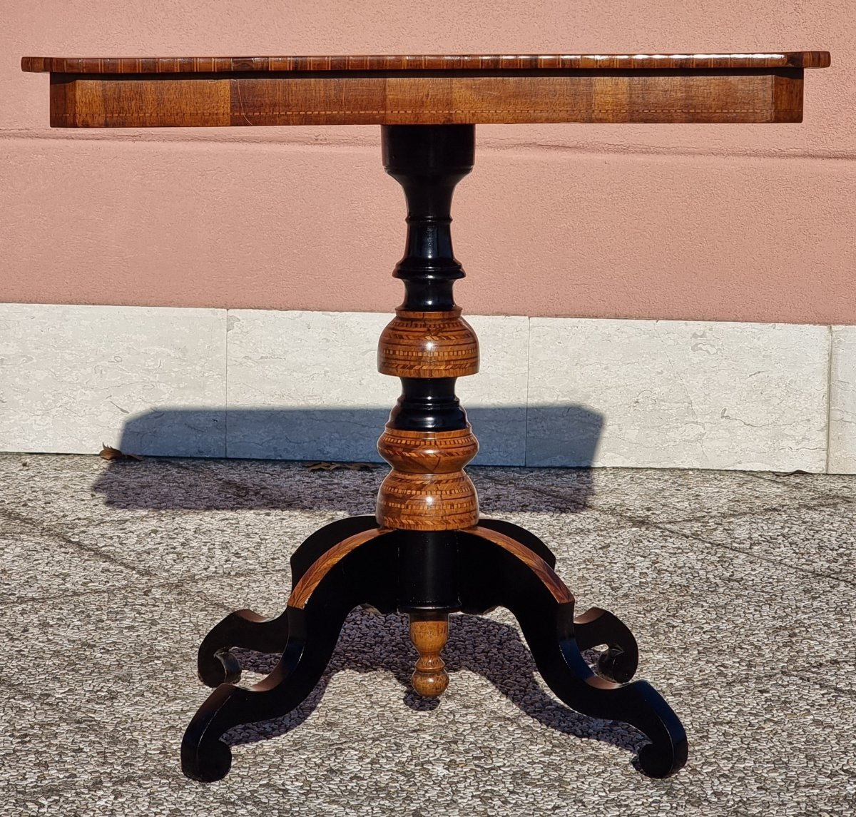 Table à abattant marquetée, atelier de Rolo (Émilie), seconde moitié du XIXe siècle-photo-2